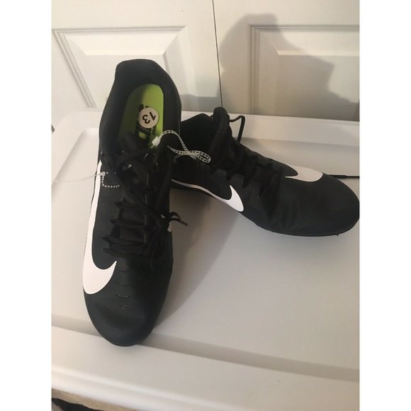 New Nike Men's Sz 13 Zoom Rival S Track Spike 907564 001 Shoes Black/White - Picture 1 of 8